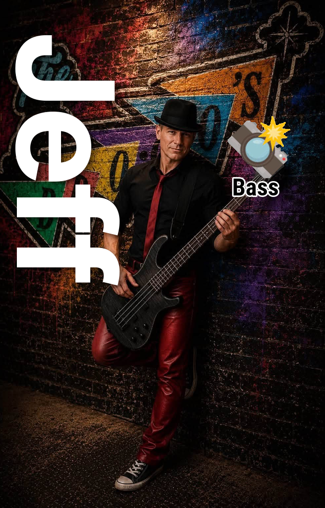 Jeff — bass and vocals for The BroGos