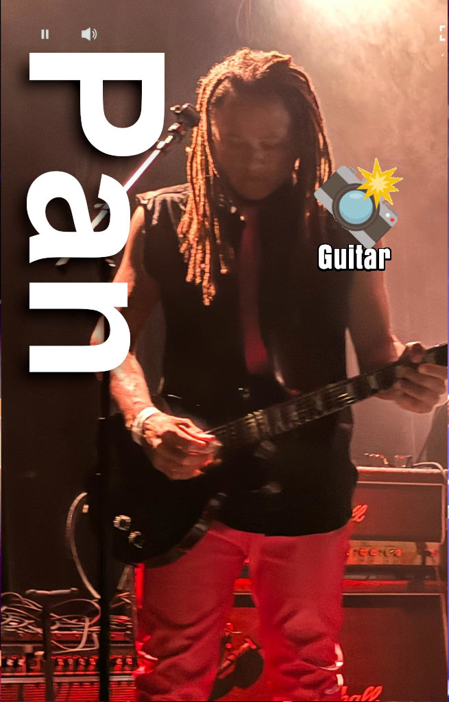 Pan — guitar and vocals for The BroGos