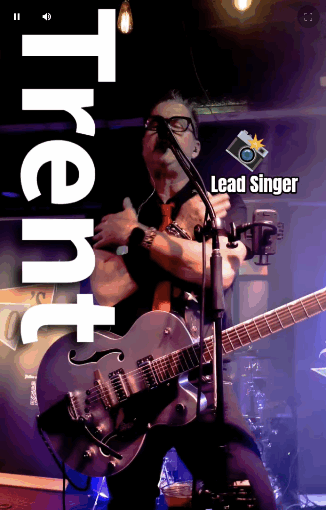 Trent — lead vocals and guitar for The BroGos